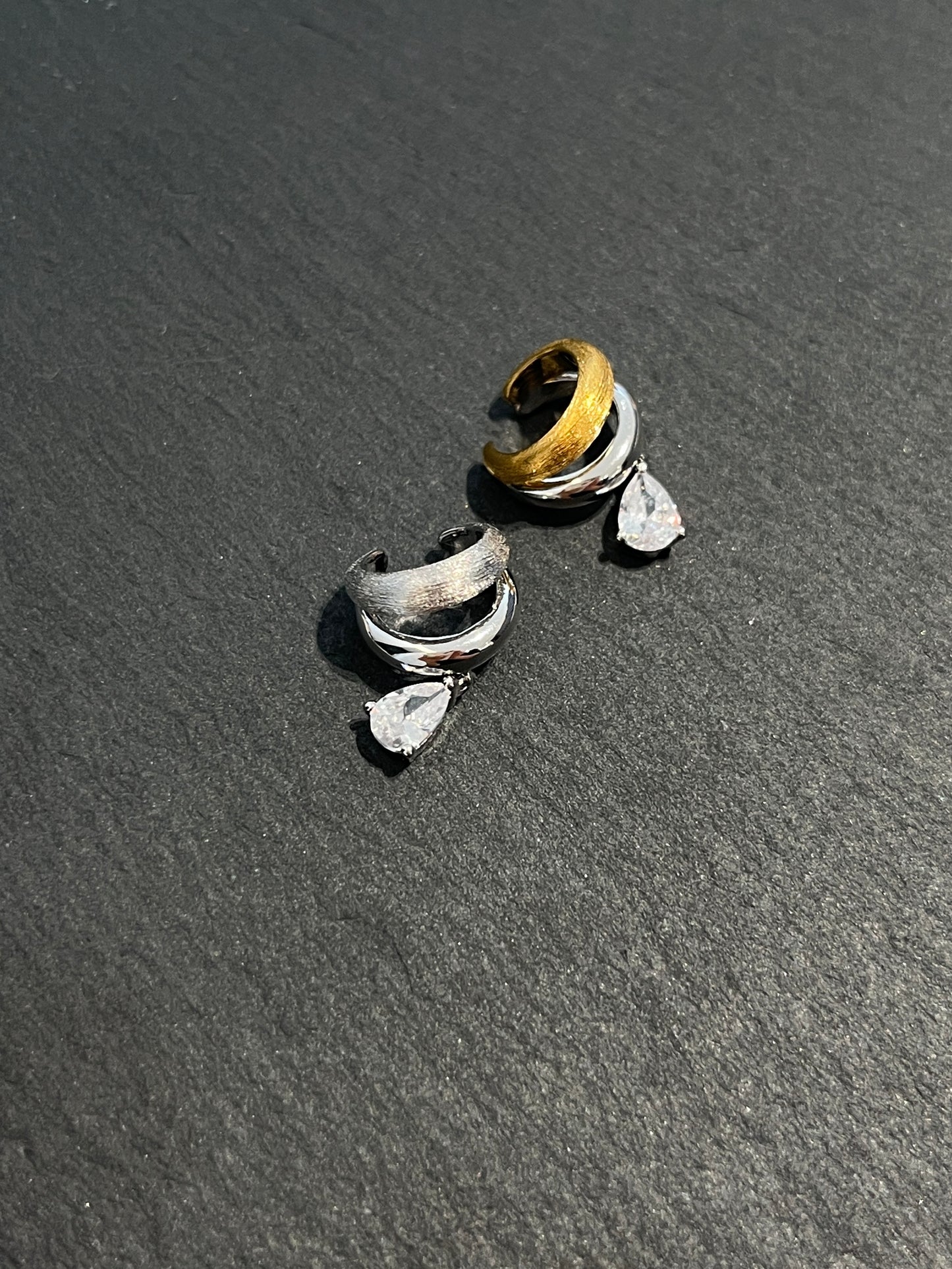 Dual Orbit Drop Ear Cuff