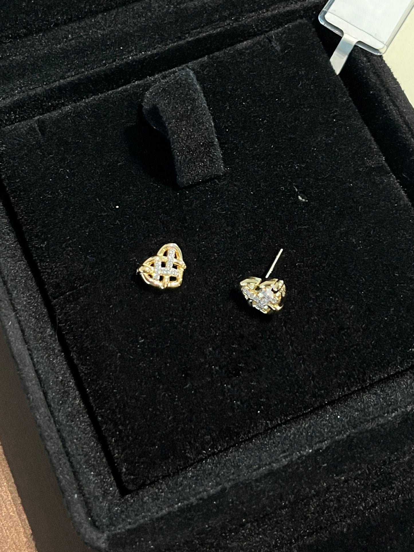 Heart Shape Pie Stud Earrig