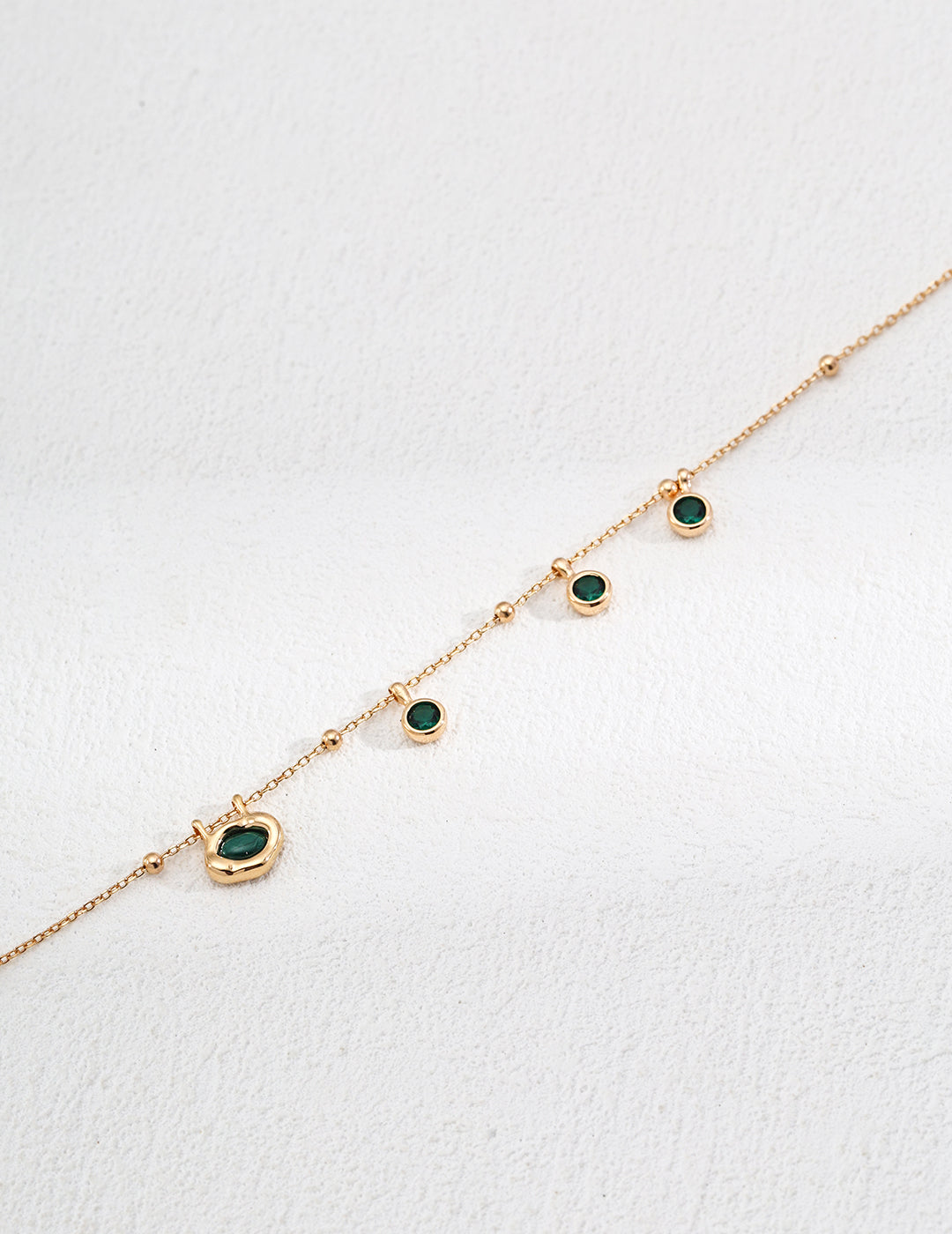 Charming Malachite 'Forest Sprouts' Gold Necklace