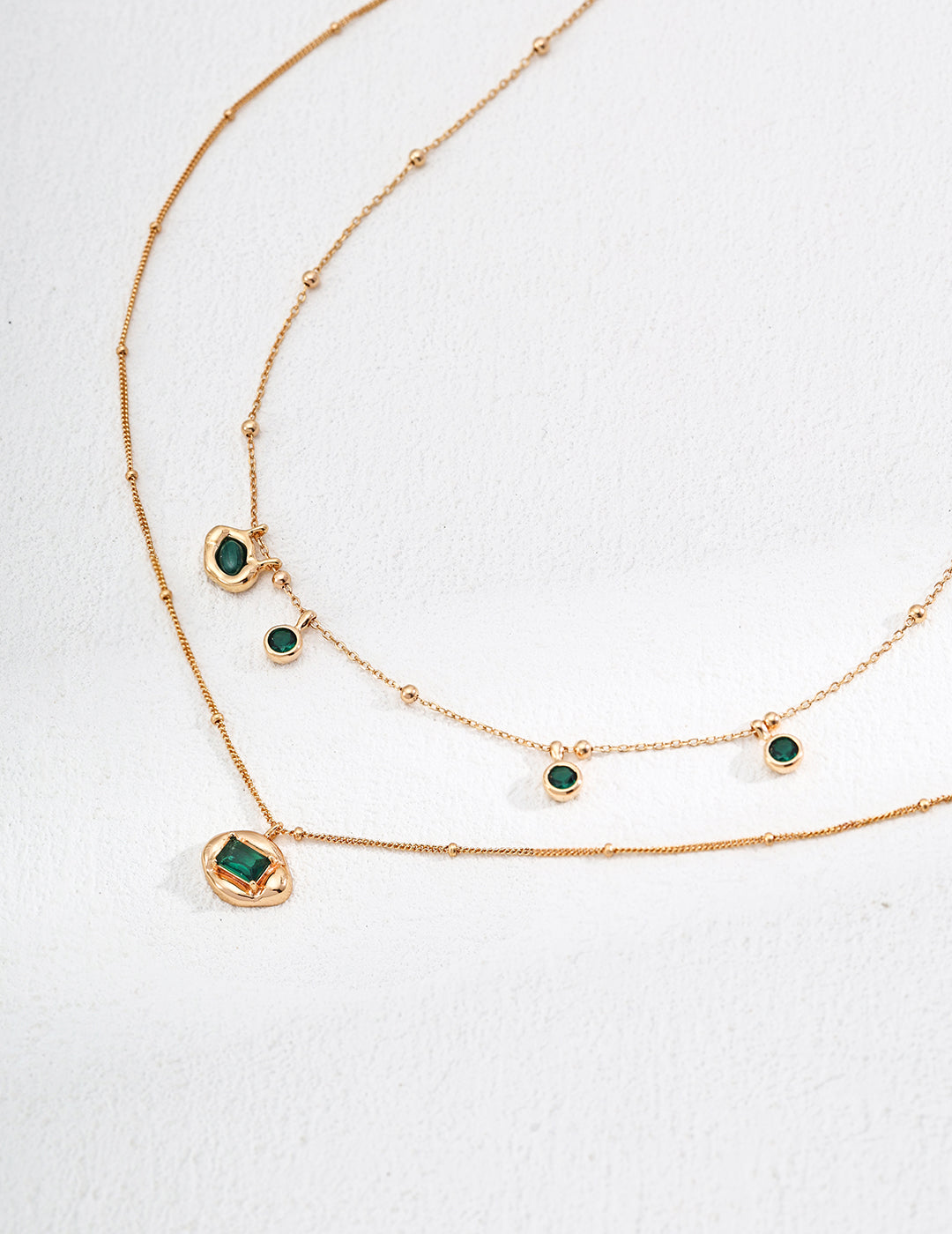 Charming Malachite 'Forest Sprouts' Gold Necklace