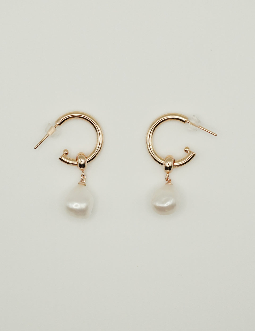 Glamorous Baroque Pearl adorned Hoop Earrings