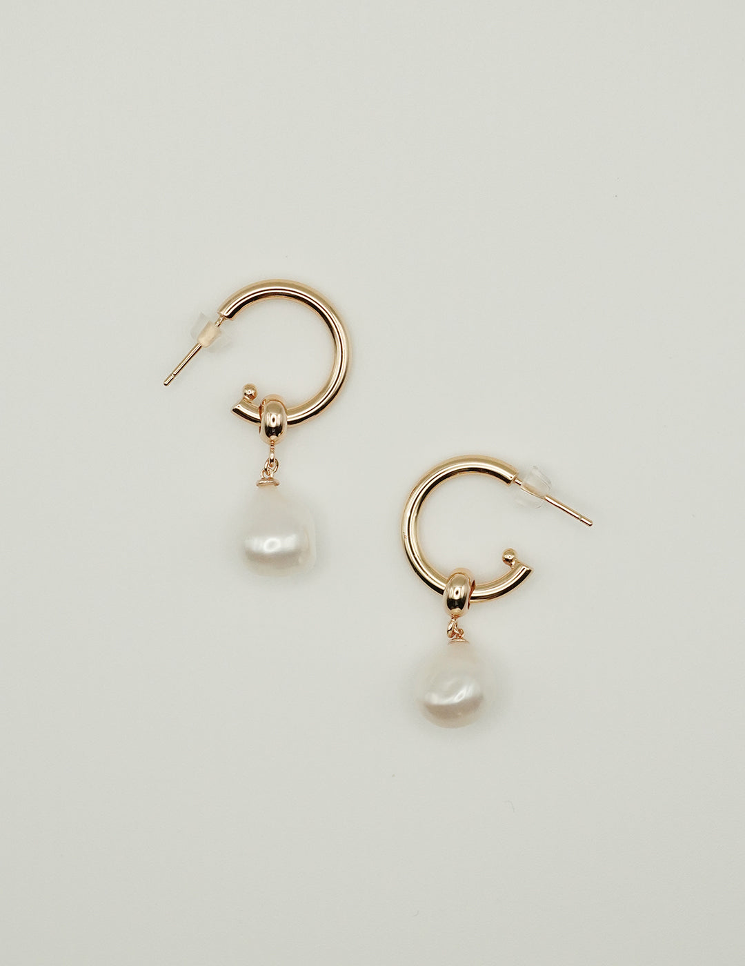 Glamorous Baroque Pearl adorned Hoop Earrings