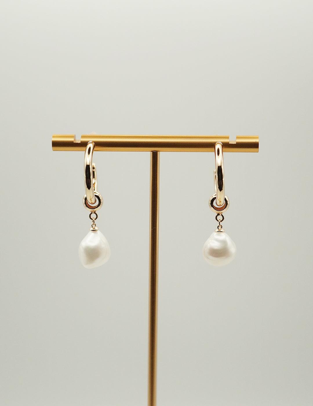 Glamorous Baroque Pearl adorned Hoop Earrings