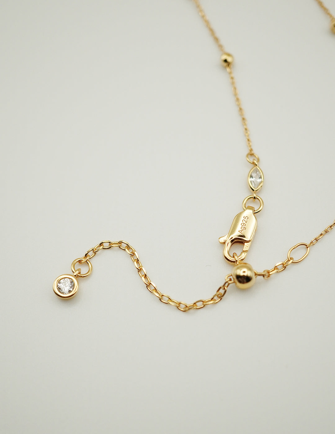 Stellar Drop Asymmetrical Lariat Necklace
