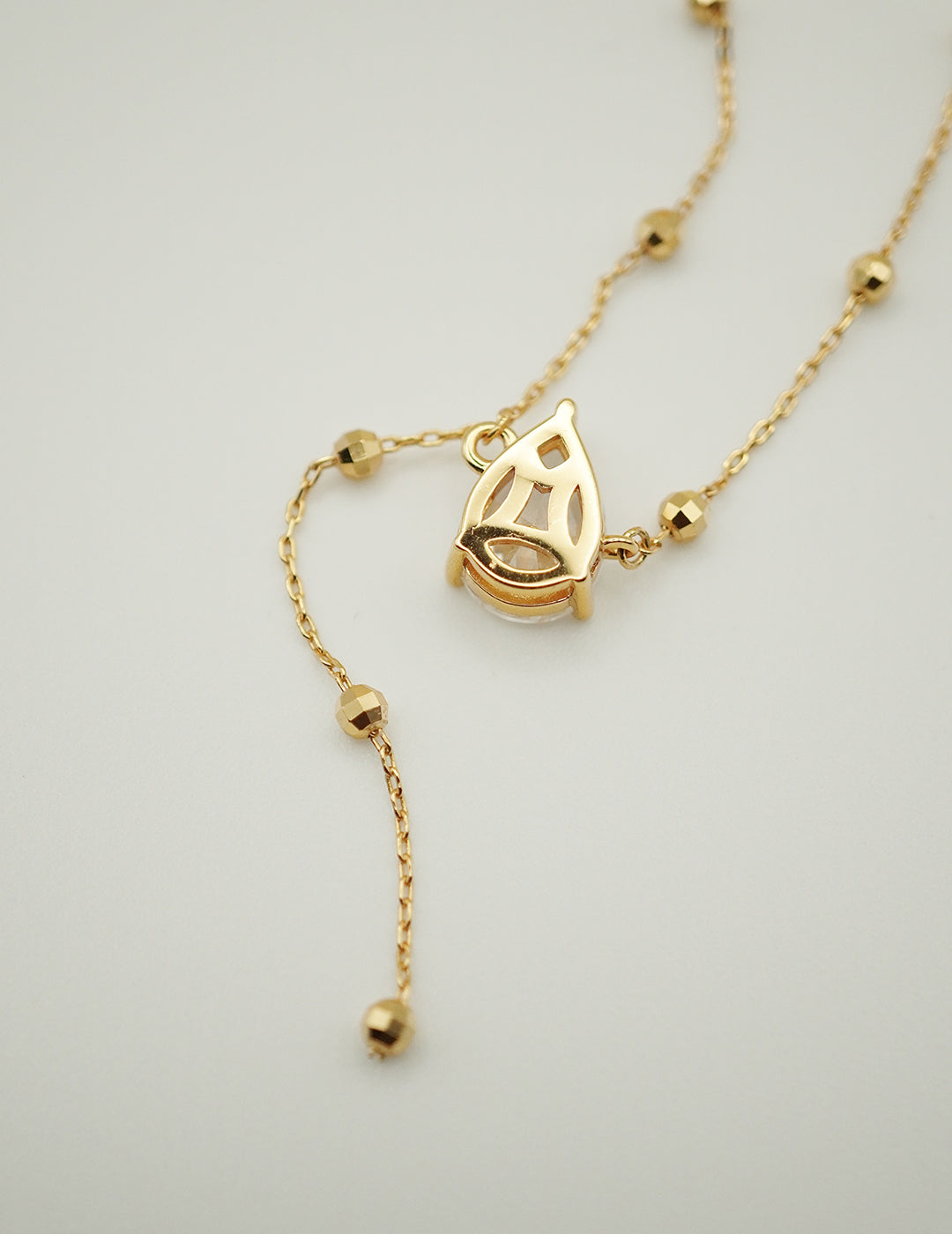 Stellar Drop Asymmetrical Lariat Necklace