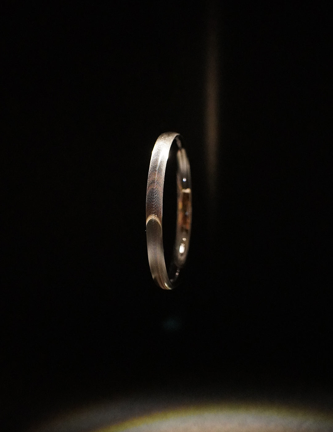 Glamorous Water - Wave Engraved Silver Bangle