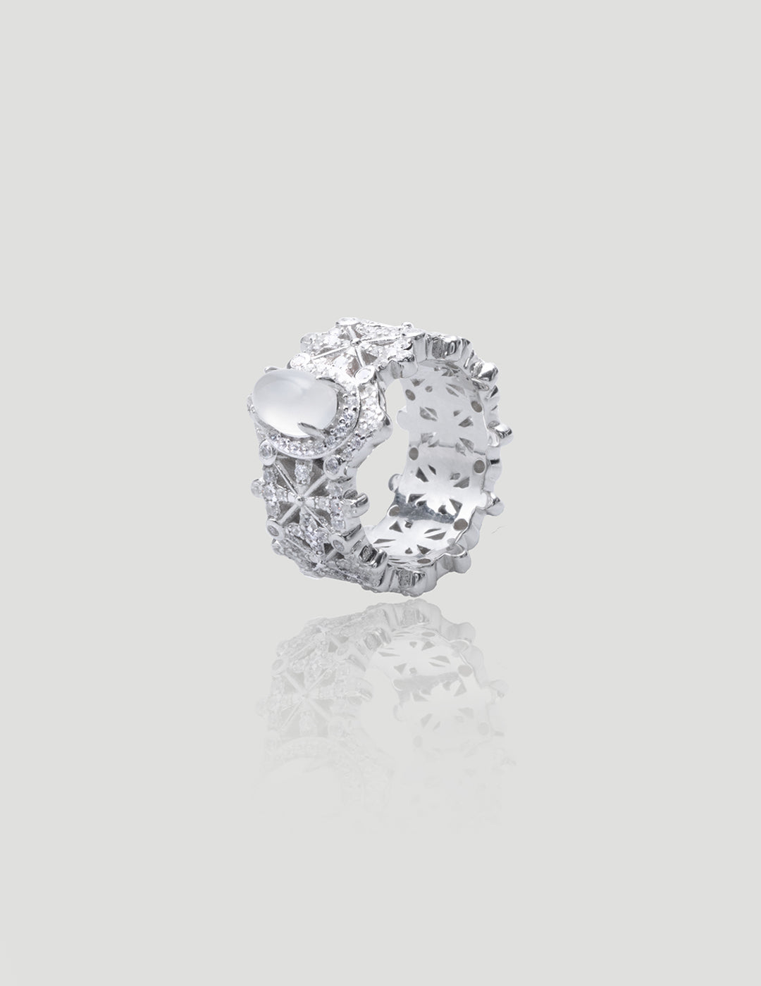 Sterling Silver Lace Gemstone Ring