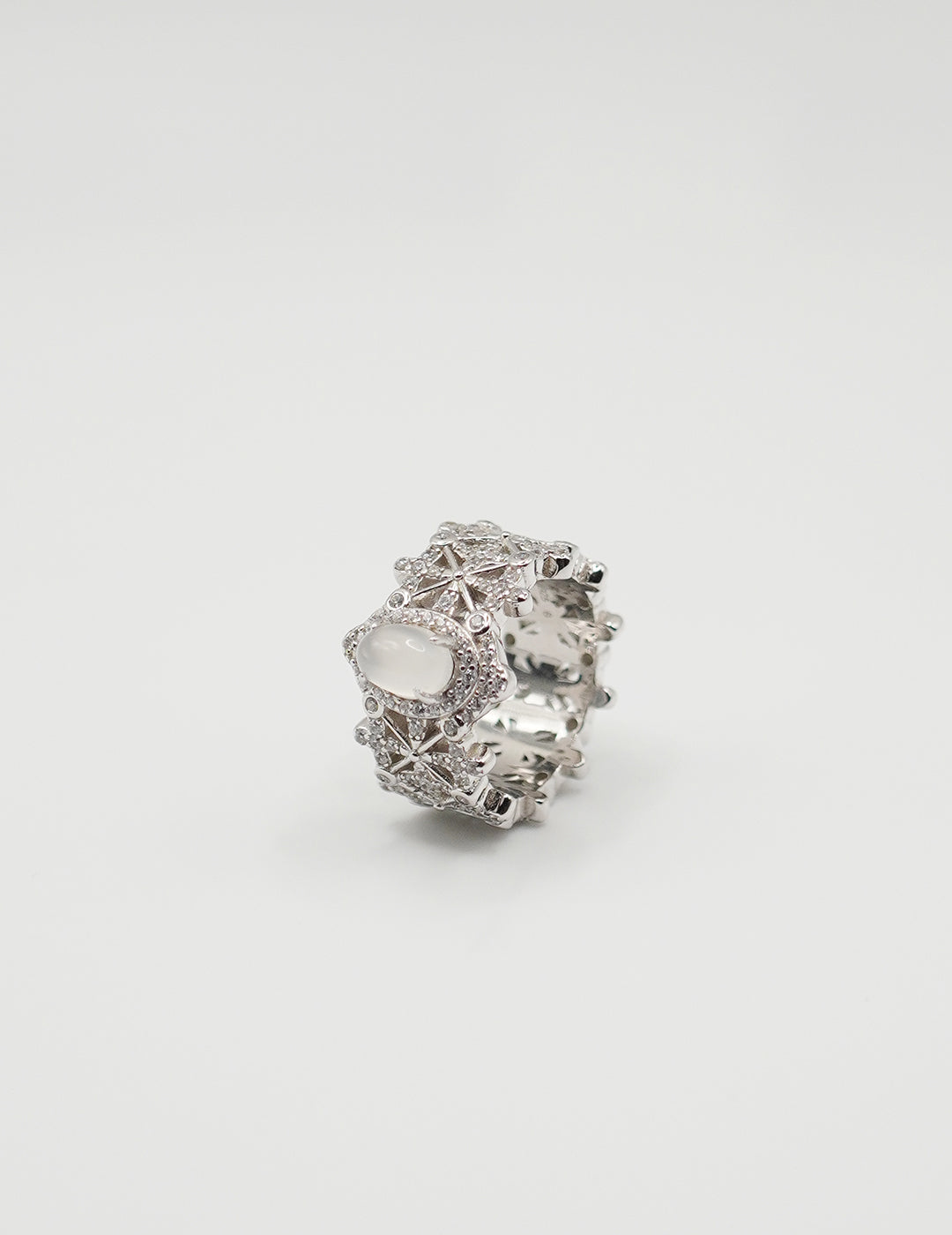 Sterling Silver Lace Gemstone Ring