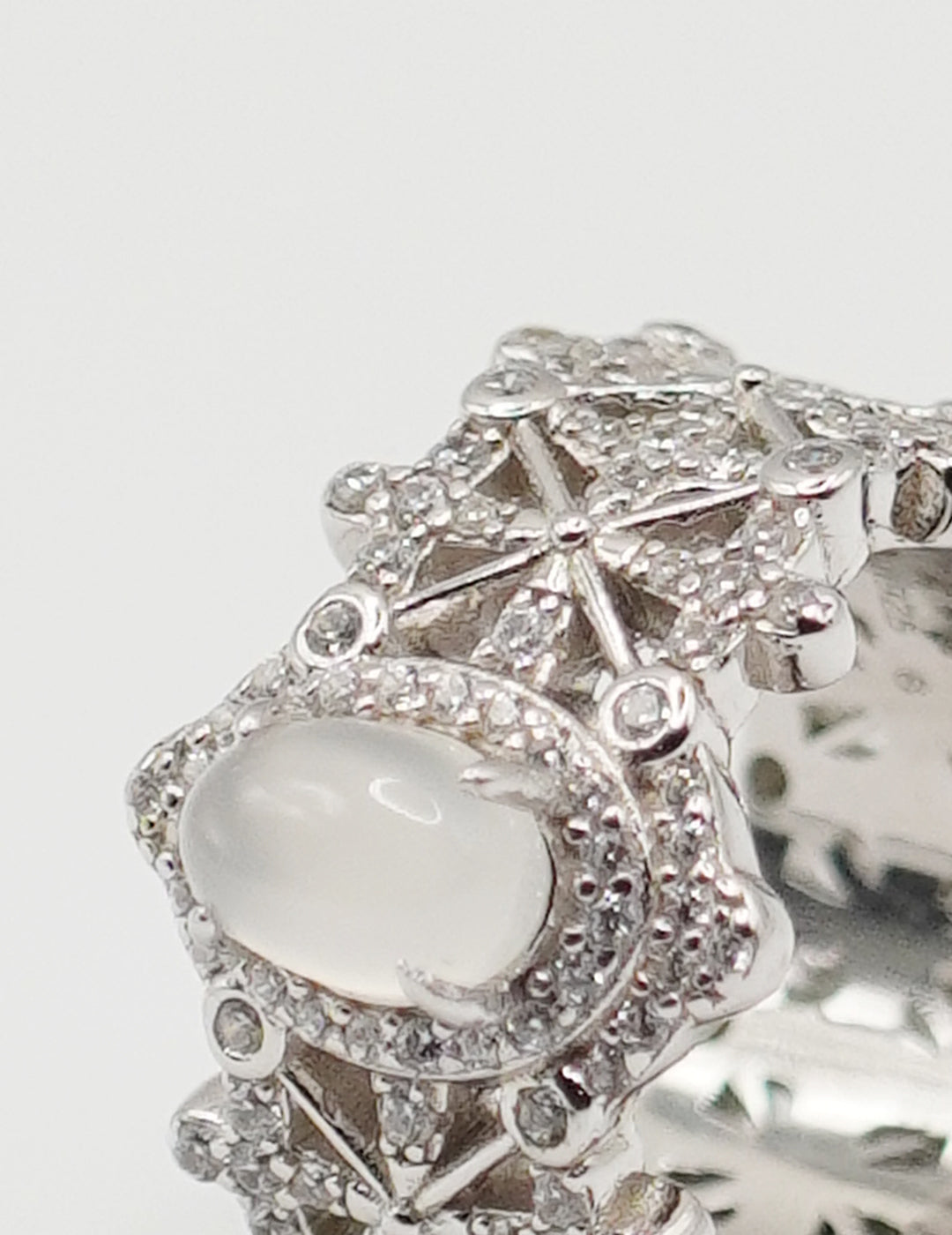 Sterling Silver Lace Gemstone Ring