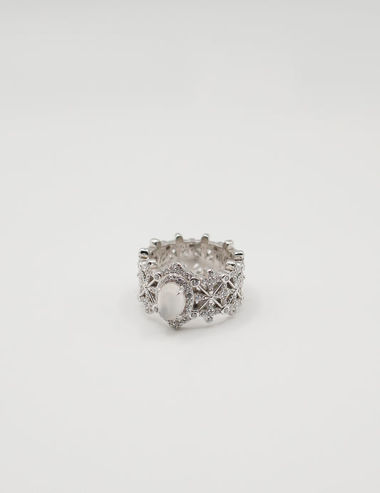 Sterling Silver Lace Gemstone Ring