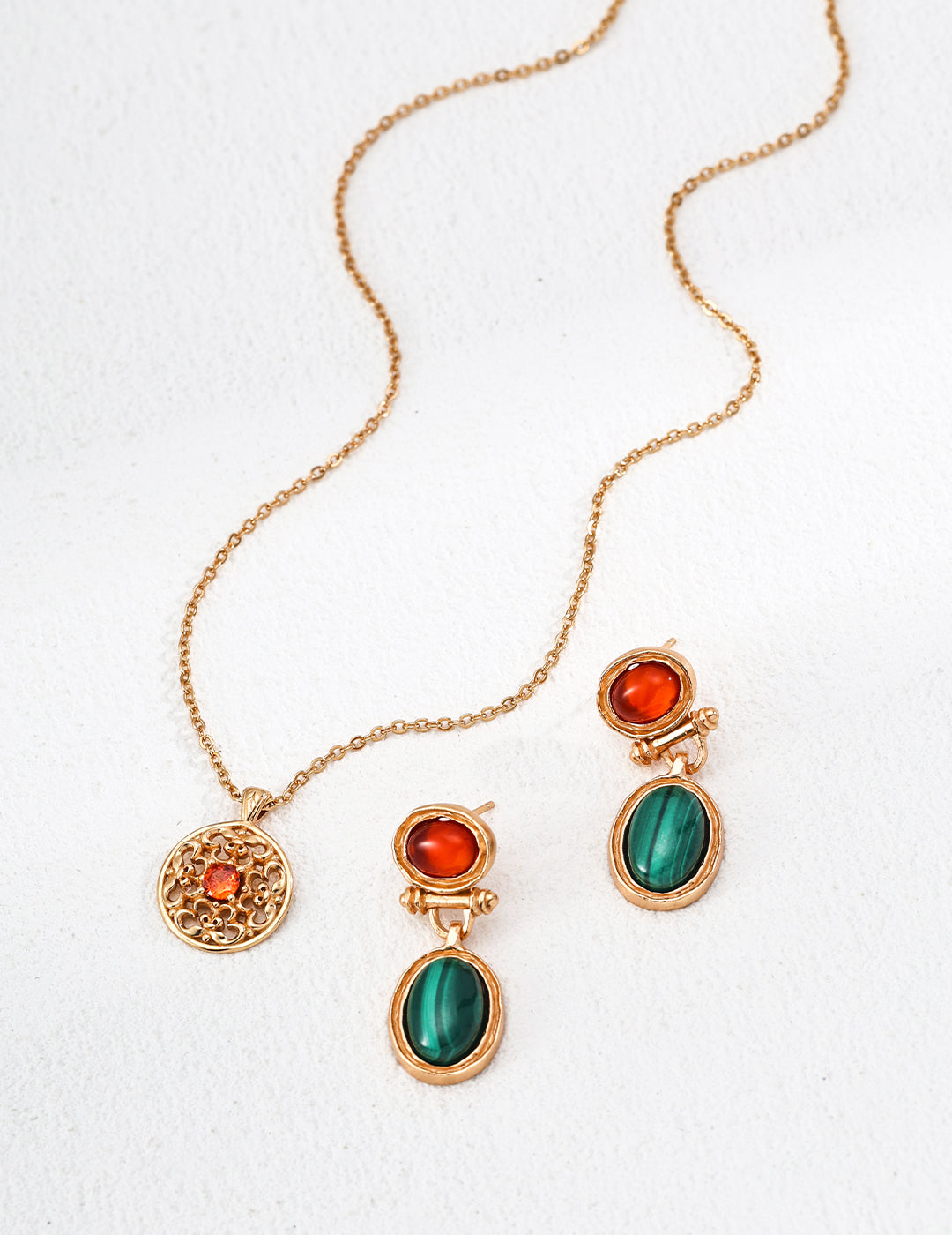 TWIGGY Malachite Agate Earrings – Earth Element Healing Jewelry