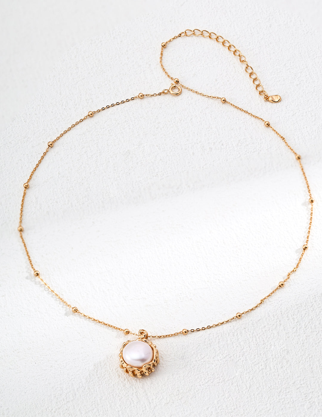 Exquisite Natural Pearl Pendant - 925 Sterling Silver Necklace, 18K plated gold