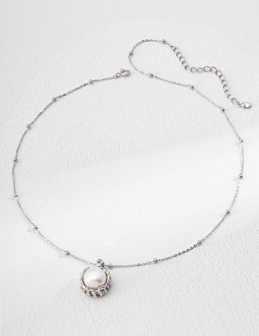 Exquisite Natural Pearl Pendant - 925 Sterling Silver Necklace, silver