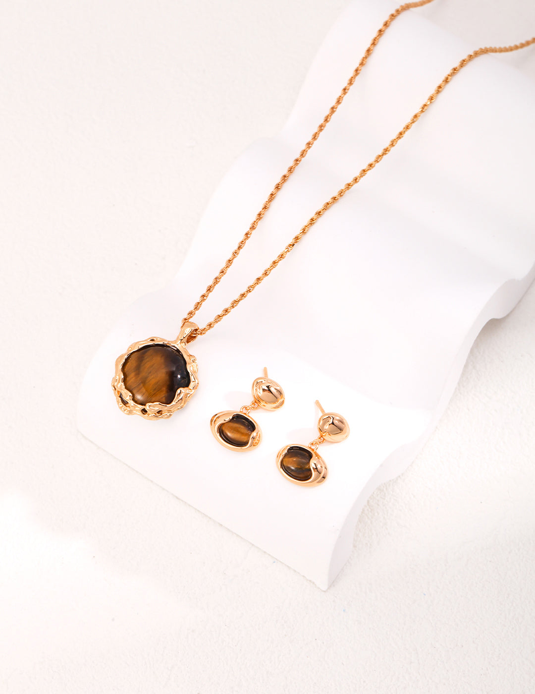 Volcanic Lava Tigers Eye Necklace