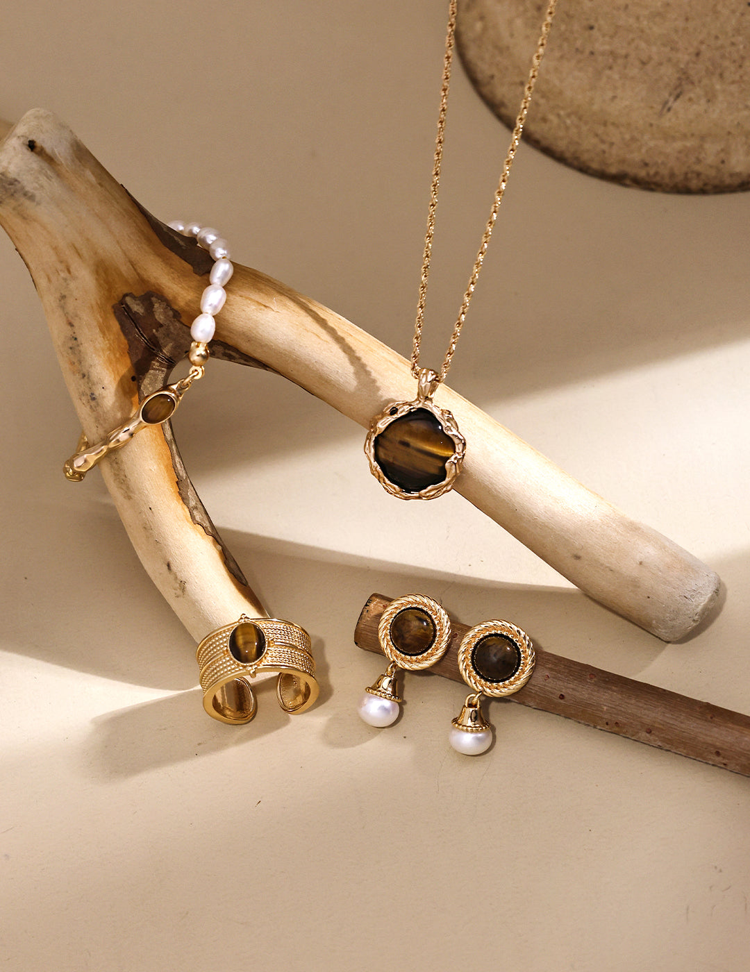 Volcanic Lava Tigers Eye Necklace