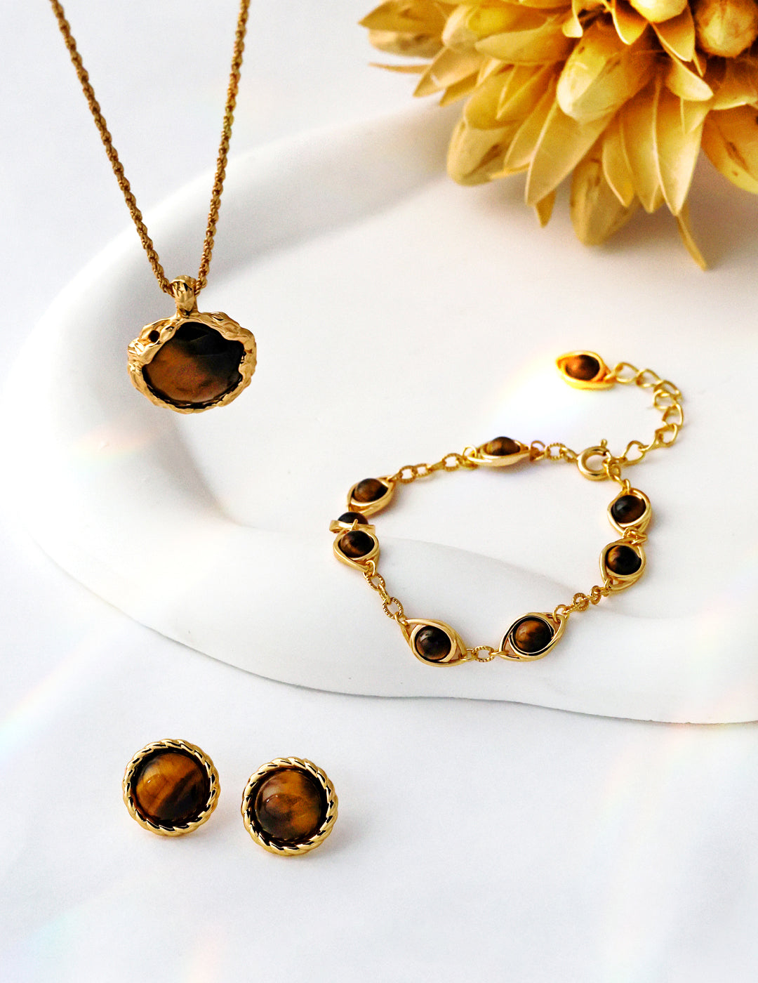 Volcanic Lava Tigers Eye Necklace