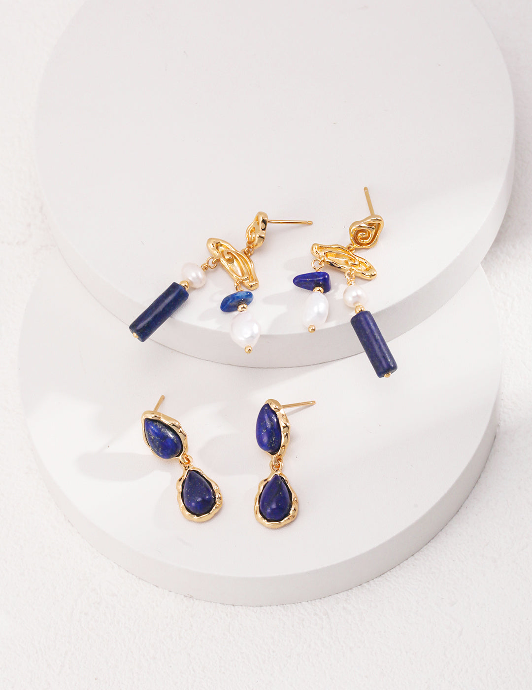 Azure Galaxy Royal Blue Lapis Lazuli Sterling Silver Earrings