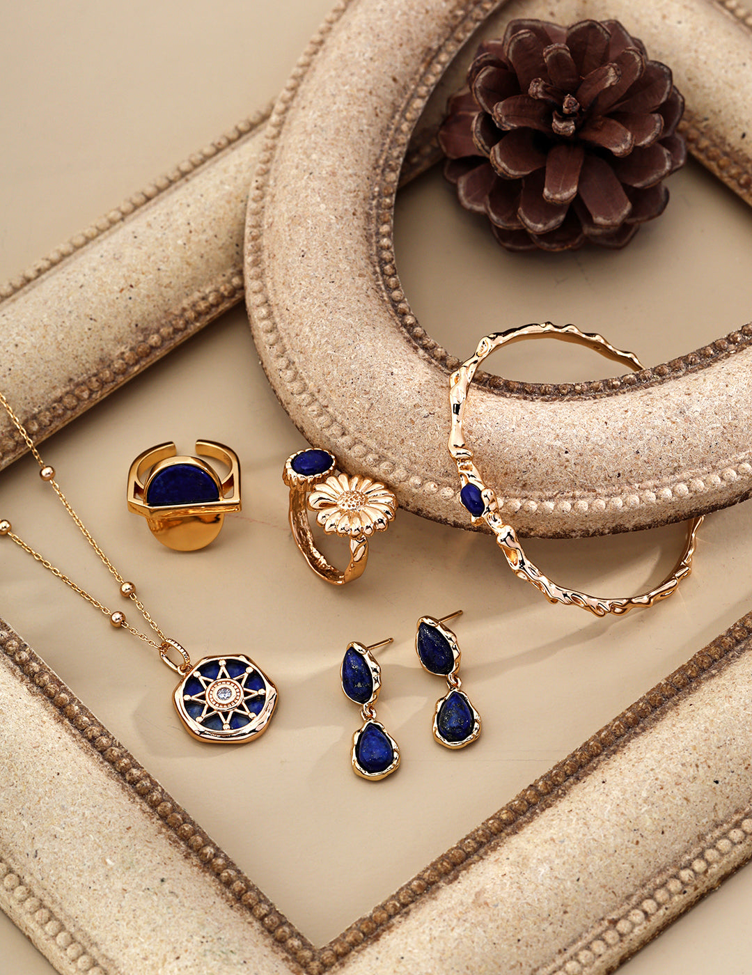 Azure Galaxy Royal Blue Lapis Lazuli Sterling Silver Earrings,set