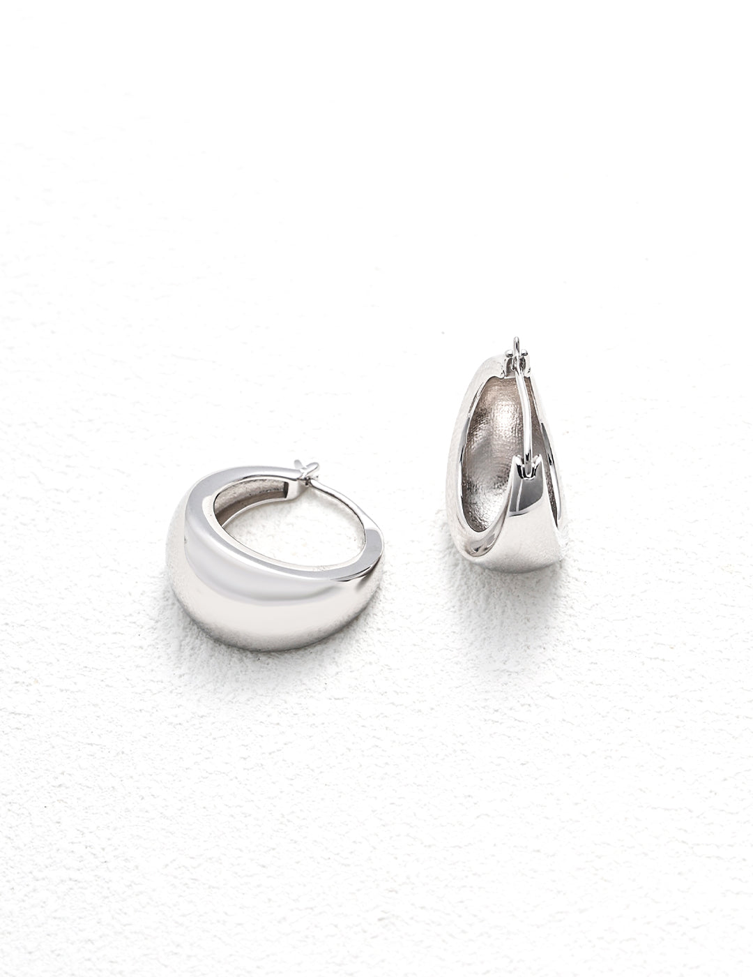Chubby Small Steling Silver Hoop Earrings