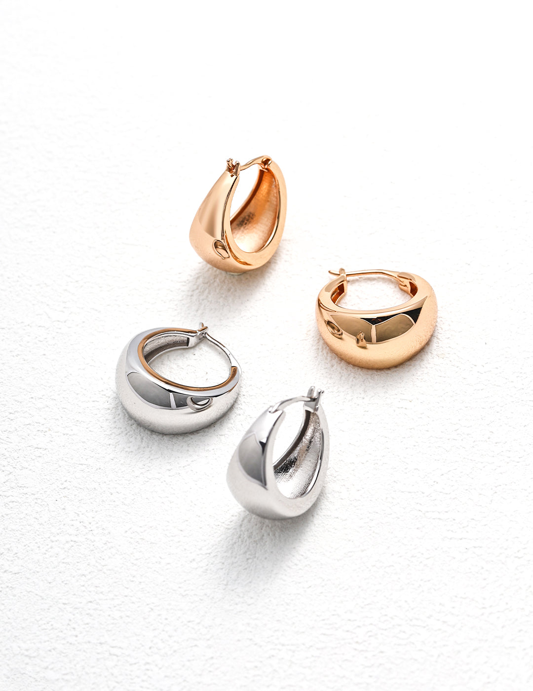 Chubby Small Steling Silver Hoop Earrings