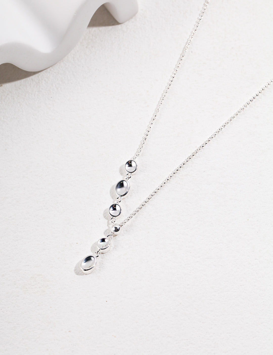 Dripping Elegance Silver Jewelry Set, necklace