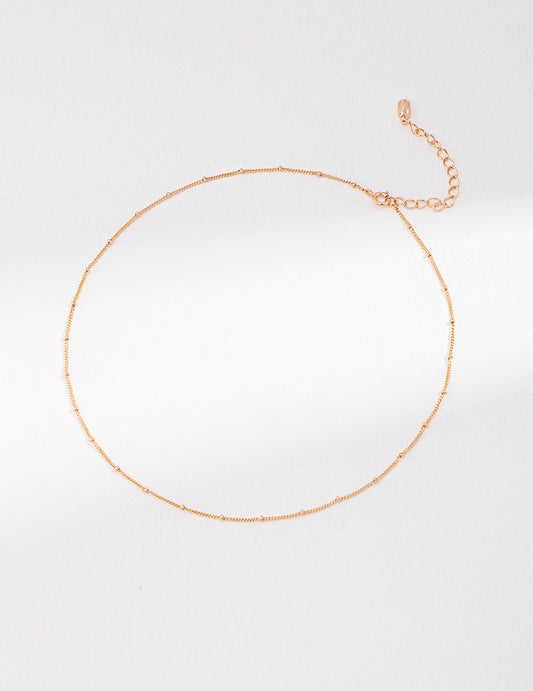 18K Gold Plated Sterling Silver Bobble Chain