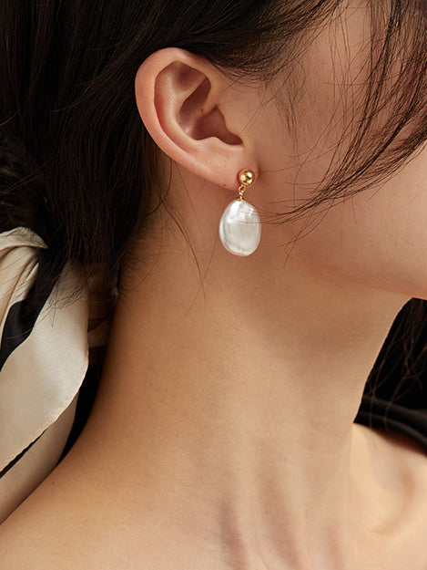 Lustrous Muse Baroque Pearl Drop Earrings