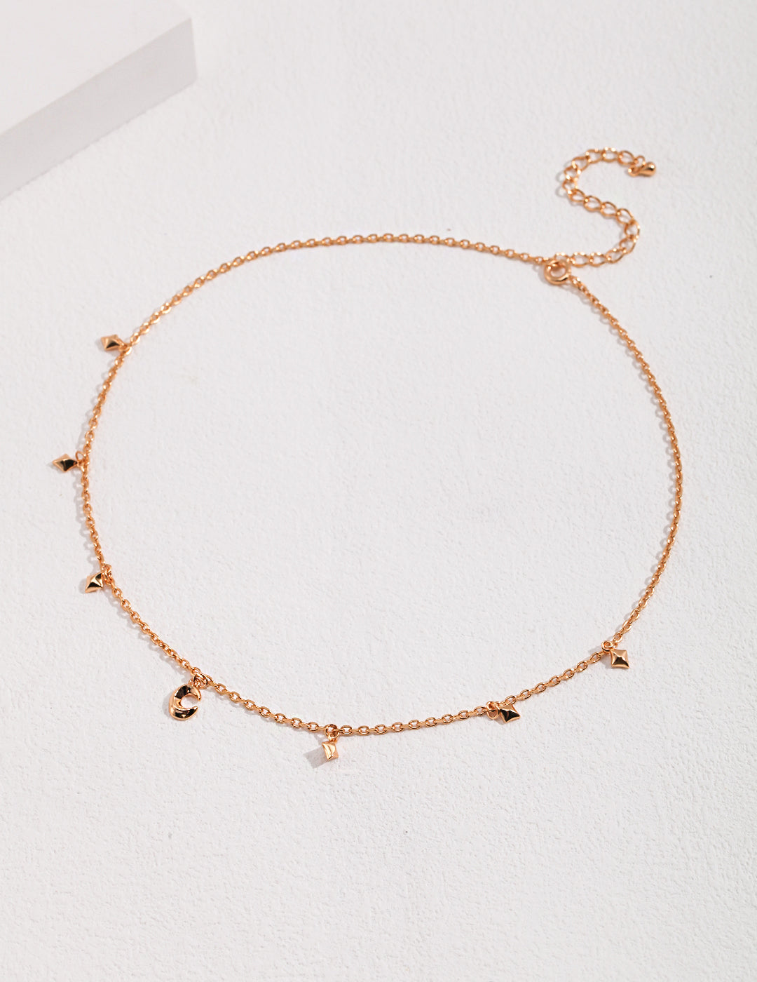 Stardust Whisper Dainty Moon Charm Necklace