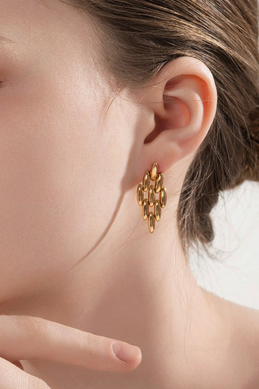 Meteor- inspired Sterling Silver Earrings: Stellar Elegance