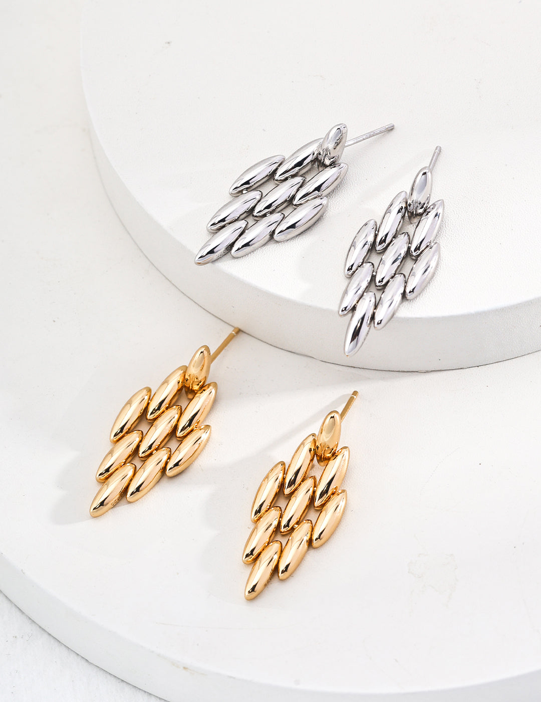 Meteor- inspired Sterling Silver Earrings: Stellar Elegance
