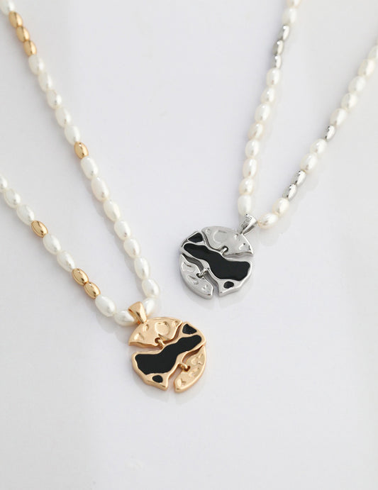 Topography Inspired Pendants Elegant Pearl Necklaces