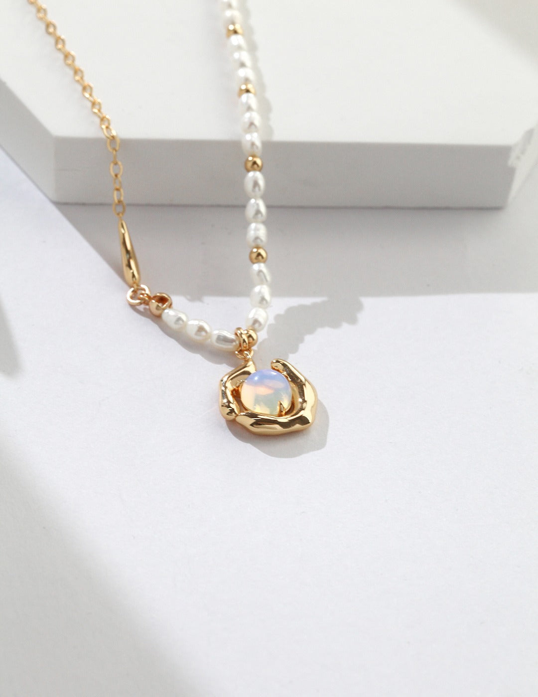 Moonlight Bloom Pearl Choker Necklace