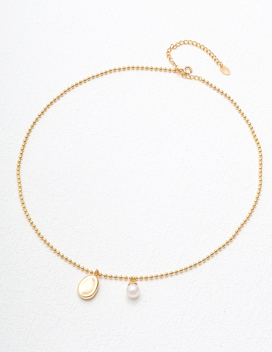 Elegant Gold Ghain Teardrop Pearl Choker Necklace
