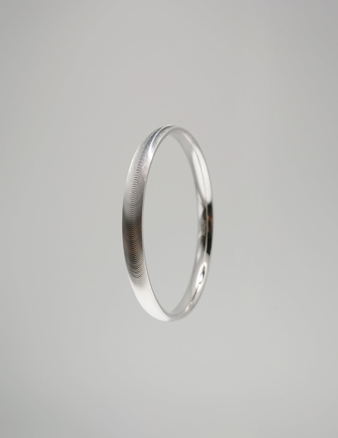 Glamorous Water - Wave Engraved Silver Bangle