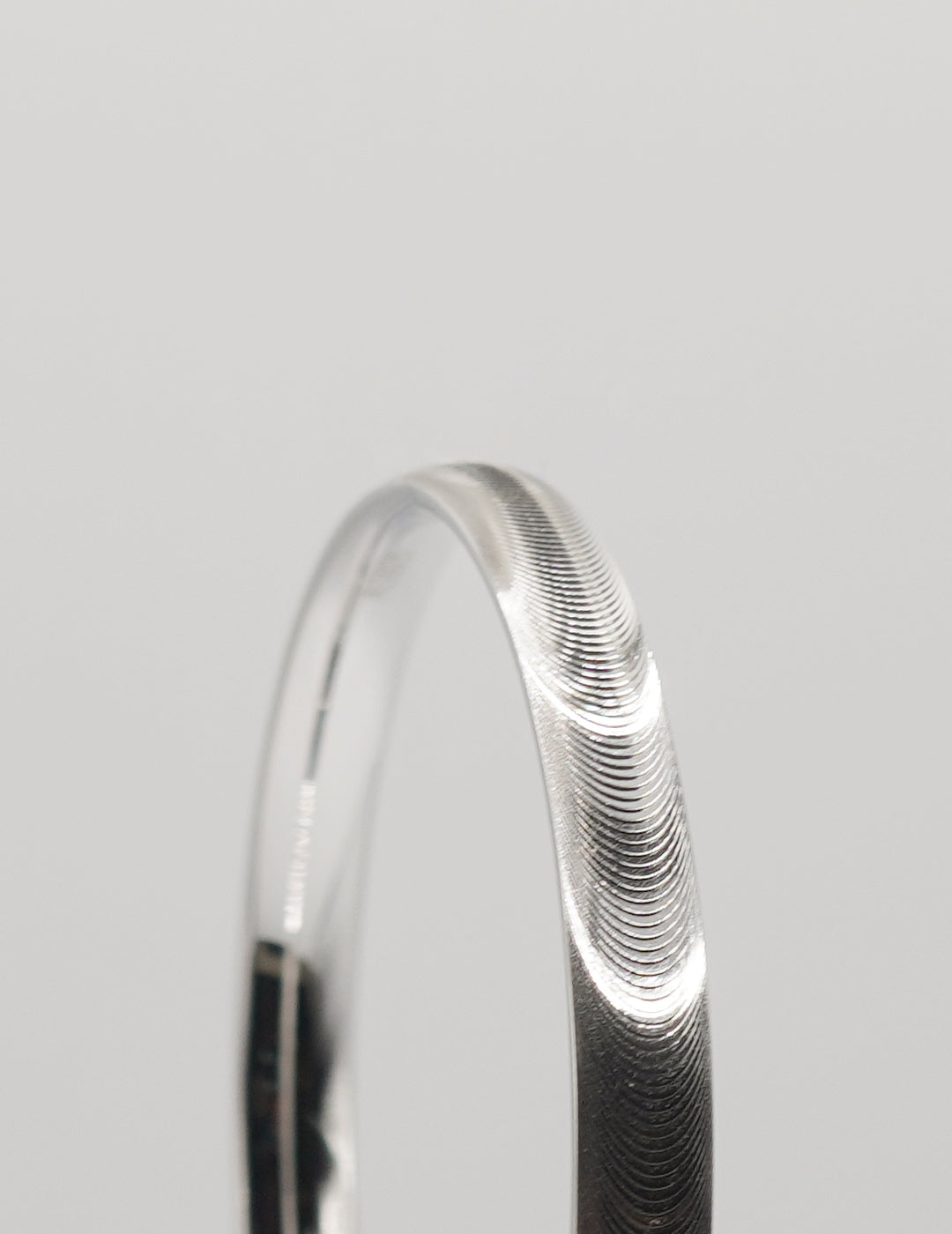 Glamorous Water - Wave Engraved Silver Bangle