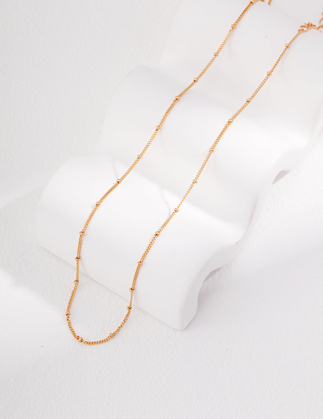 18K Gold Plated Sterling Silver Bobble Chain