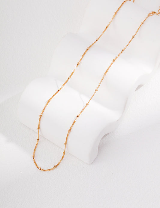 18K Gold Plated Sterling Silver Bobble Chain