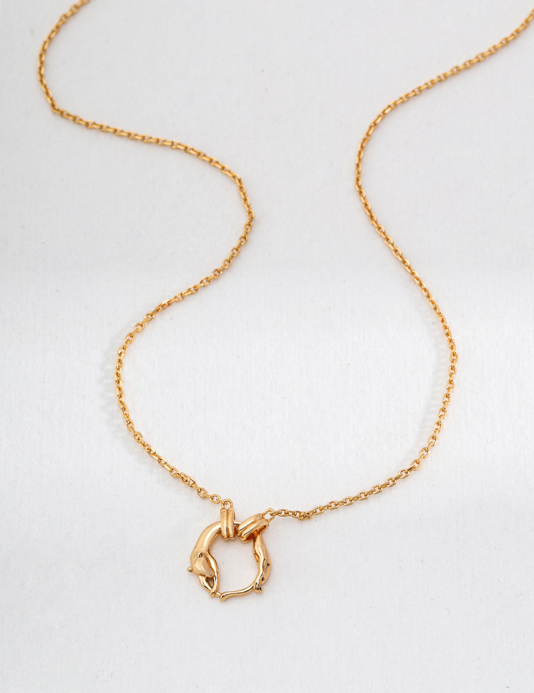 Fox Embrace Gold Necklace