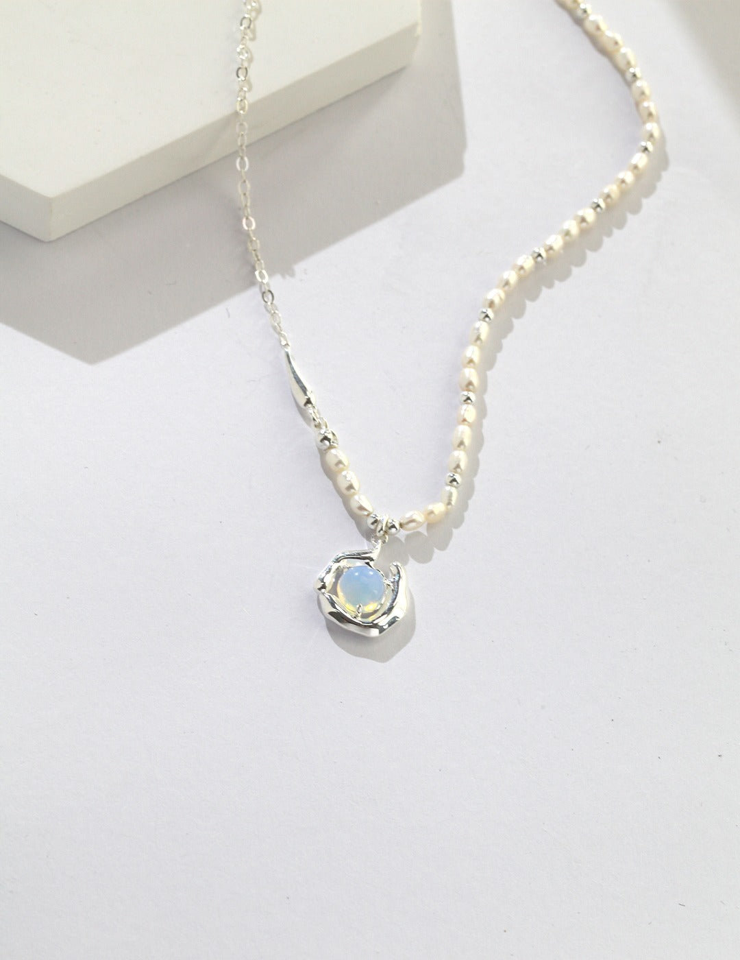 Moonlight Bloom Pearl Choker Necklace